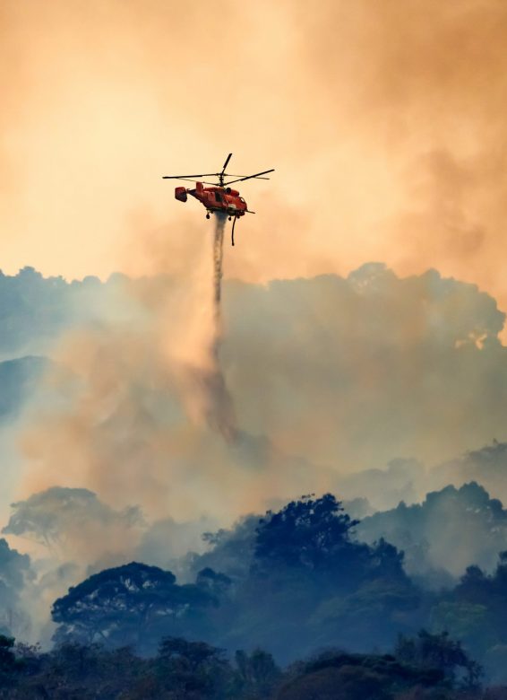 Firefithing,Helicopter,Dropping,Water,On,Forest,Fire